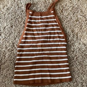 high neck low back crop